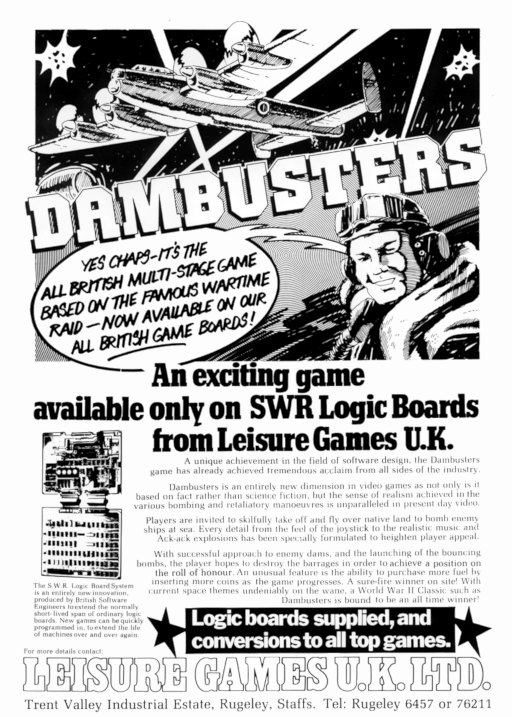 Dambusters (UK) Arcade Game Cover
